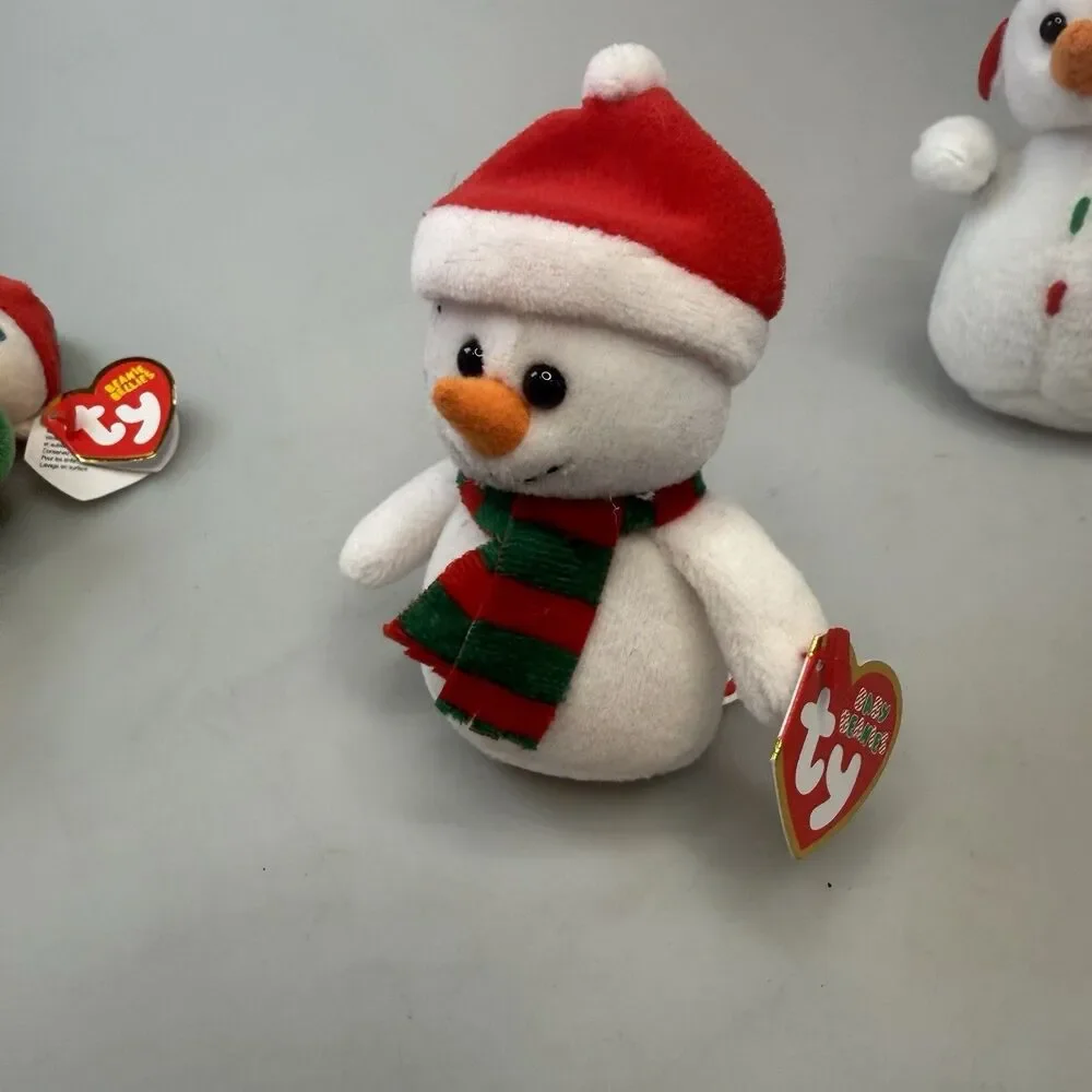Ty Jingle Beanies Lot 5 Jinglepup Snowball Cottonball Snowcap Elfonzo NEW
